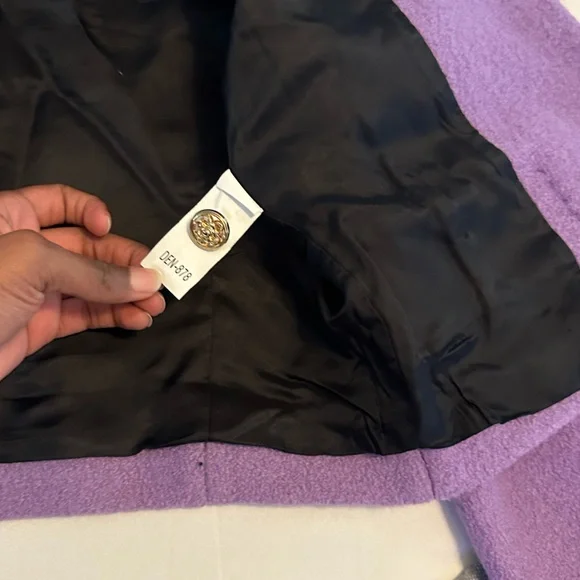 ZARA Textured Blazer and Mini Skirt Set - Lilac, Lavender - Picture 11 of 12